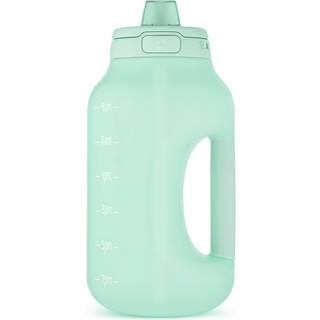 Ello hydra 64 oz halv gallon vandkande med h?ndtag og motiverende tidsmark?rer til hele dagen hydratisering plast genanvendelig vandflaske med ha