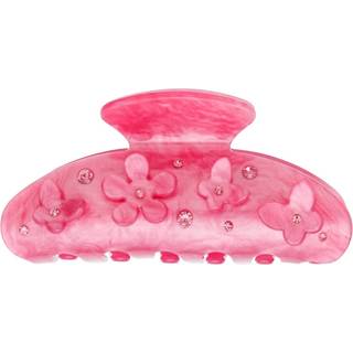 DARK Flower & Butterfly Hair Claw Bubblegum Pink