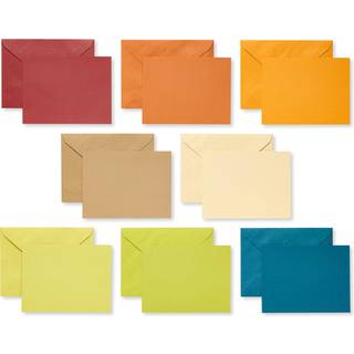 Amerikanske hilsener enkeltpanel tomme kort med konvolutter jordtone farver (100-t?lling)