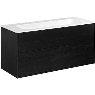 GBG Artic møbelsæt 120cm 2sk/vask 2hh mat hvid/sort askefiner