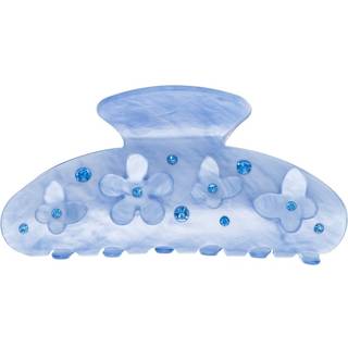 DARK Flower & Butterfly Hair Claw Ibiza Blue