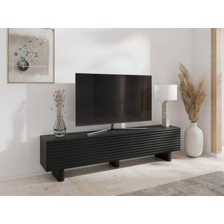 TV-møbel med 2 låger i MDF - 180 cm - Sort - LUDIMA