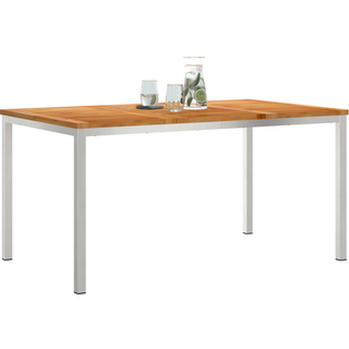 Udendørs Spisebord 150x90x75 cm Massivt Teak
