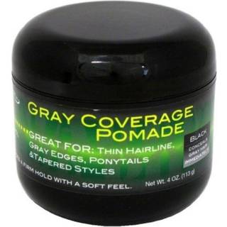 Swing It Inc. grå dækning sort pomade 4 ounce. Ikke fedtet farvevoks, der også udfylder tyndt hårlinie.