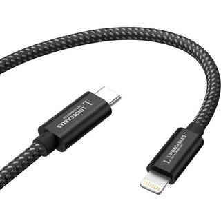 LindeCables USB-C til Lightning Premium kabel 20W - 2 m Sort Understøtter: PD op til 20 W (9V / 2.2A) Dataoverførsel op til: 480 Mbps Længde: 2 meter.