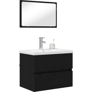 Badeværelsesmøbel sæt 3 pcs Artisan Egetræ Konstrueret træ