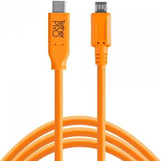 Tether Tools TetherPro USB data cable for USB-C to USB 2.0 Micro-B5 - 4.6 meters length, straight connector
