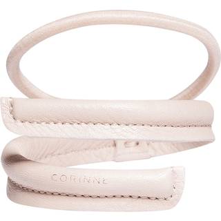 Corinne Leather Band Short Narrow Bendable Cream