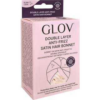 GLOV Hair Bonnet Double Layer Anti-Frizz Satin Hair Bonnet - Champagne Håndklæde