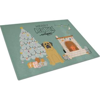 Caroline's Treasures CK7581LCB Mastiff Jul Alle glasskæringsplade Stor dekorativt tempereret glas køkkenskæring og serveringsplade Stor i stor st