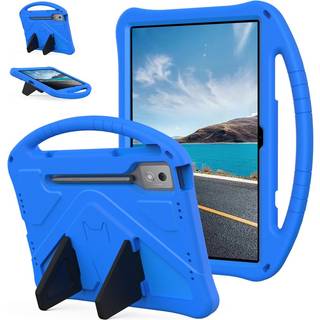 EIDERWOOD Lenovo Idea Tab Pro Tablet Håndværker Cover m. Stå Funktion og Håndtag - Blå