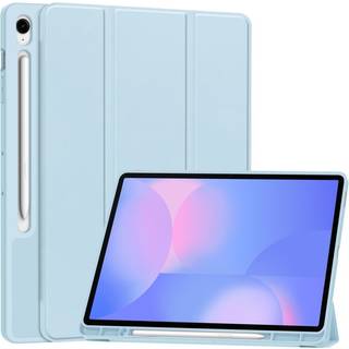 EIDERWOOD Samsung Galaxy Tab S10 FE+ (Plus) Tri-Fold Kunstlæder Tablet Cover m. Stylus Pen Holder - Lyseblå