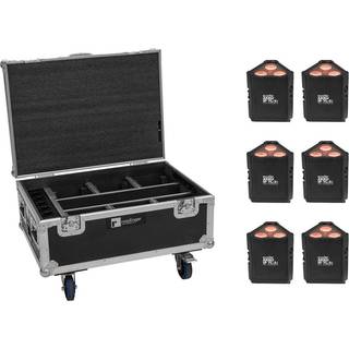 Eurolite Set 6x AKKU IP TL-3 QCL + Case with wheels and charging function TILBUD