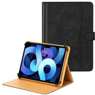 Universal Dual-Color læderetui til tablet - 11-12.4 - Sort