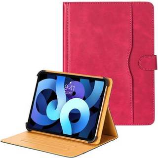 Universal Dual-Color læderetui til tablet - 11-12.4 - Hot Pink