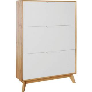 Skokiste med 3 klapper i White Oak Look