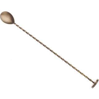 Barfly Bar Spoon med Muddler 11 13/16 """" (30 cm) Antik guld