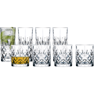 Lyngby Glas Krystal Melodia whisky/highball glas 8 stk
