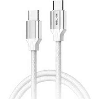 Beline BLNCWC03 65W USB-C / USB-C opladnings- og dataoverførselskabel - 1m - Hvid