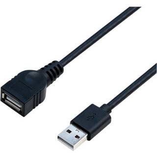 Eletra USB 2.0 Am - Af 5M-kabel, sort ➞ På lager - klar til levering