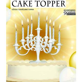 Weißer Kerzenständer für Kuchen & Torten