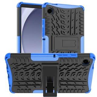 Samsung Galaxy Tab A9 Anti-Slip Hybrid Cover med Stativ - Blå / Sort