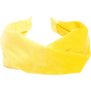 DARK Velvet Hair Band Folded Sun Yellow