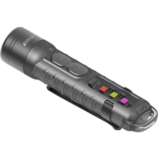 COAST KL35R Genopladelig høj CRI to-farvet penlygte med rødt lys - 600 lumen