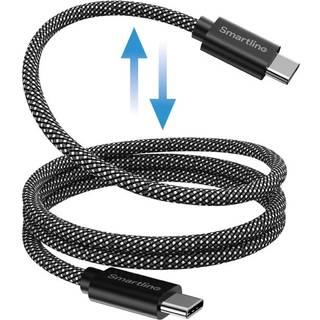 Smartline Magnetisk USB-C til USB-C kabel 1m sort