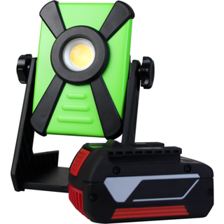 Bandit arbejdslampe 18V/15W, 5 batteri-adaptere