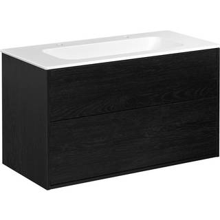 GBG Artic møbelsæt 100cm 2sk/vask 2hh mat hvid/sort askefiner