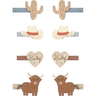 Mimi & Lula Mini Cowboy 8 Hårklemmer Lucky One Size      kvinde