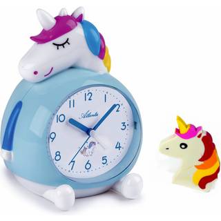 Atlanta 2163/17 Kinderwecker mit Leisegang Einhorn Rosa/Weiß