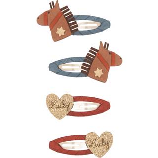 Mimi & Lula 4 hårspænder - Lucky Horse