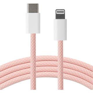 Xceed Braided USB-C til Lightning Kabel PD 60W - 1m - Lyserød