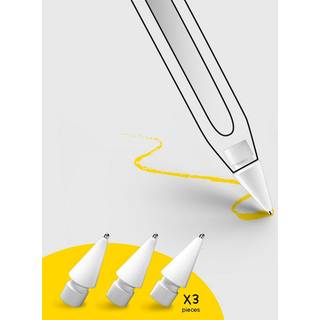 doodroo Apple Pencil Metal Spids - 3-Pak - Hvid