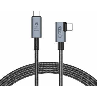 Tech-Protect UltraBoost Max L USB 4.0 Type-C-kabel - PD240W, 1.5m, 8K 40Gbps - Grå