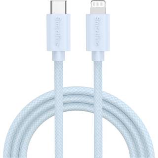 Smartline (3A/27W) USB-C til Lightning Ladekabel - 2 Meter - Lyseblå