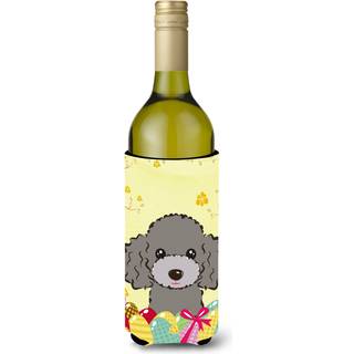 """" Caroline's Treasures BB1941Literk """" """" Sølvgrå Poodle Easter Egg Hunt """" """" Vinflaske Hugger Koozie 750ml Multicolor """"