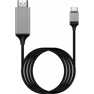 (sort) Usb C til HDMI-kompatibelt 4k/30hz videokabel 1080p Type C 3.1 HDtv-ledning Samme skærm-kompatibel