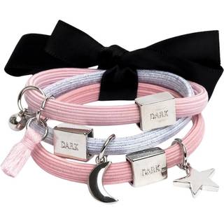 DARK Hair Ties Charm Combo Roses With Silver 3pcs