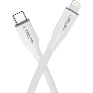 LindeCables USB-C 2.0 til Lightning Silikonekabel 27W - 2 m Datahastighed: 480 Mbps Opladning: 27W Fast Charging Stiktype: USB-C 2.0 til Lightning Design: Blødt og fleksibelt silikonekabel.