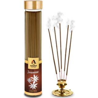 Aroma Factory Jasmine Agarbatti til Pooja Luxury Røgelse stikker lav røg og nul kulpræmie og frisk duft til hjemmemeditation (100 g)