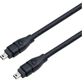 Eletra IEEE 1394A 4P M 3M kabel, sort ➞ På lager - klar til levering