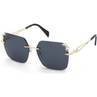 Blumarine Kvinde SBM229S 300 Solbriller Metal Guld Røg Firkantet Normal