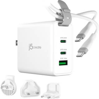 j5create 65W GaN USB-C 3-Port Traveler Charger
