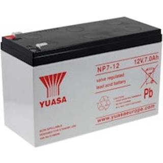 YUASA Batteri til Solsystemer, elevatorer, nødbelysning, alarmsystemer 12V 7Ah