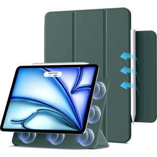 iPad 10,9"/Air4/5/11(M3)   3-FOLD Cover Mørk grøn MAGNETISK