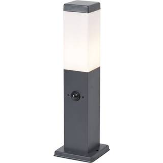 Udendørslampe mørkegrå med opalglas 45 cm IP44 med stik og bevægelsessensor - Malios