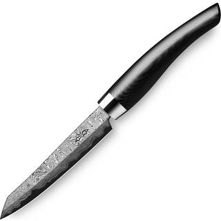 Nesmuk Exklusiv C150 Damast Officemesser 9 cm - Griff Micarta schwarz - Schwarz,Silber
